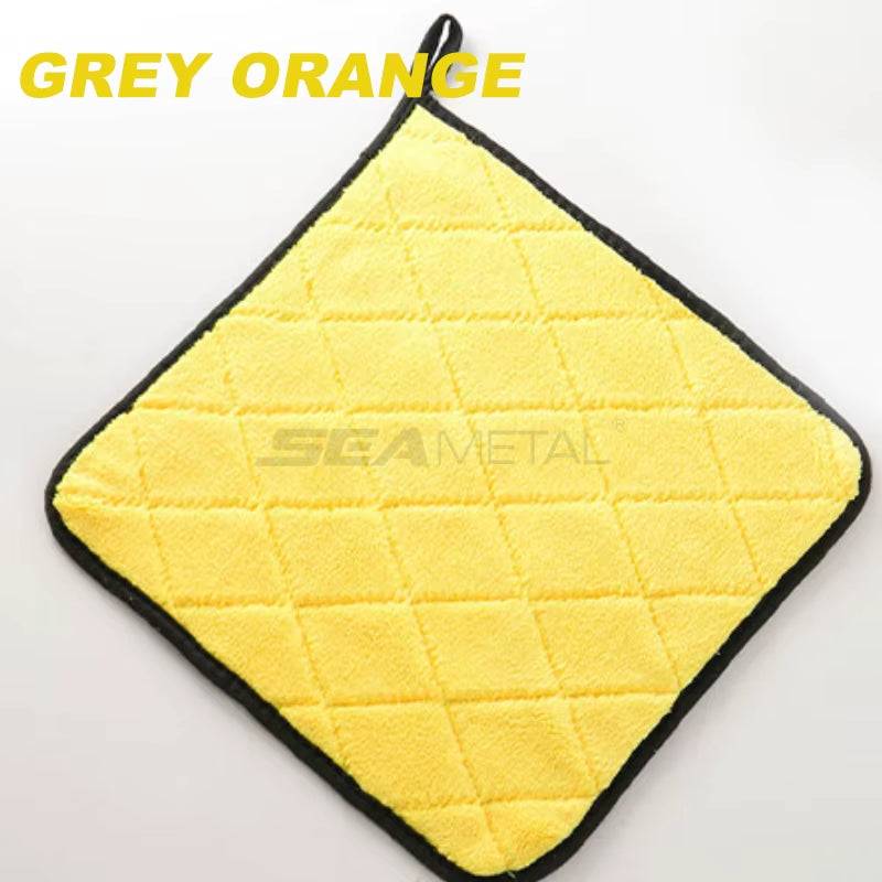 SEAMETAL Ultra Soft 40*40CM Car Wash Microfiber Towel 800GSM Absorbent Car Cleaning Drying Cloth Hemming Rags Car Wash Towels